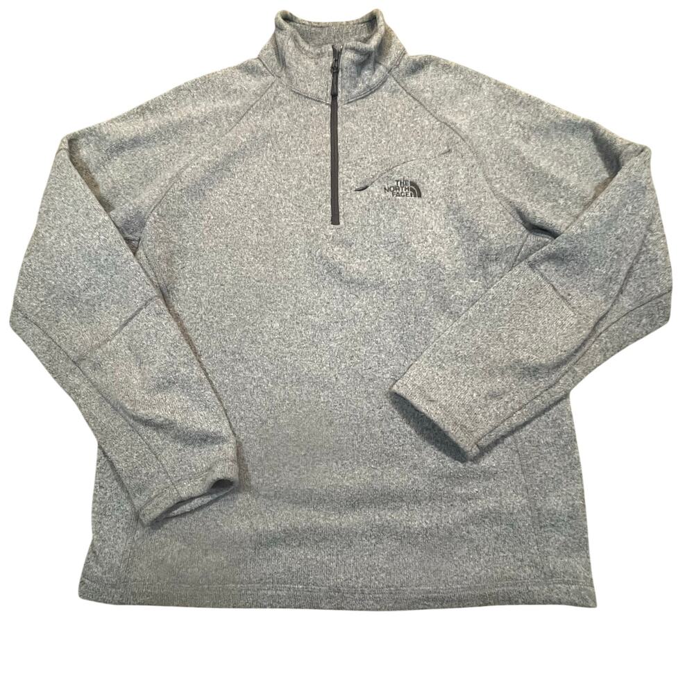 The North Face Canyonlands Gray Quarter Zip Fleece Pullover Men M Outdoor Jacket